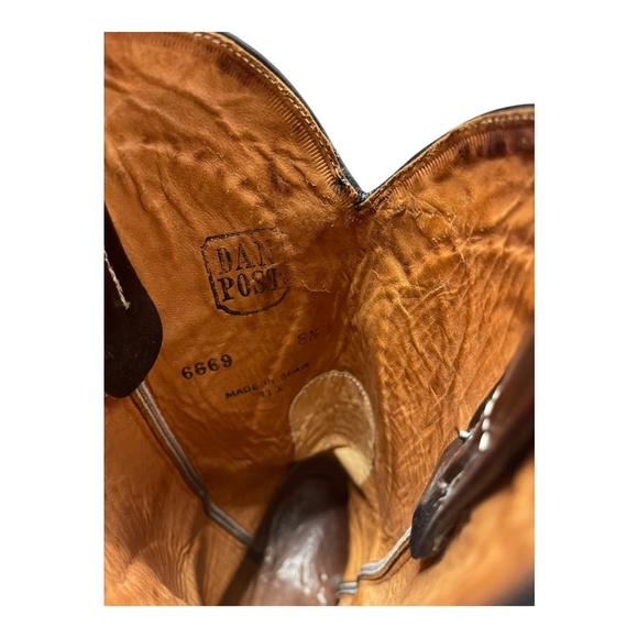 Dan Post Cherry Leather Western Cowboy Boots - Picture 6 of 8